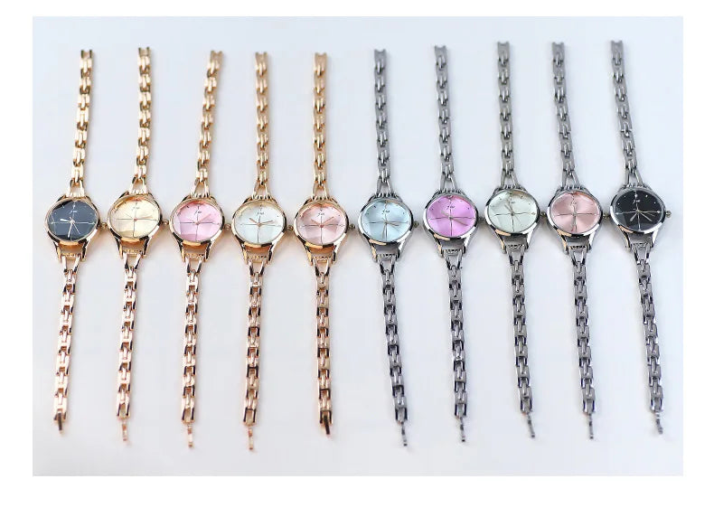 Retro Strass Uhr 2025 - Frauen Armband Uhren Elegant Roségold - Damen Luxus Quarz Armbanduhr Relojes Para Mujer