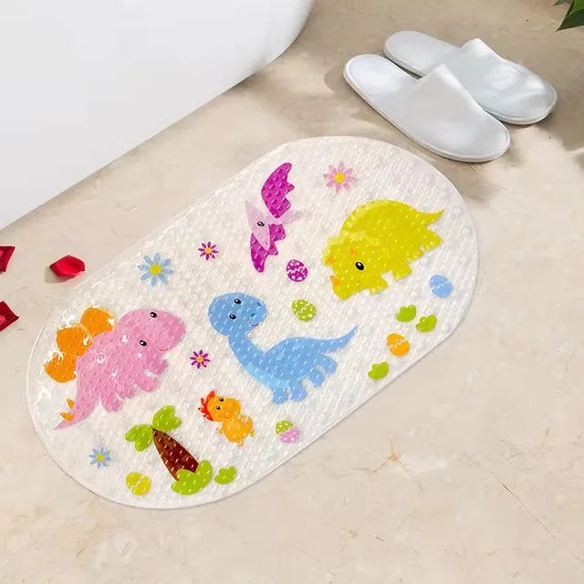 Cute Cartoon Anti-Slip PVC Bath Mats With Sucker 38cm*69cm Bathroom Multi-Color Carpet Bathtub Non-Slip Shower Soft Massage Pad