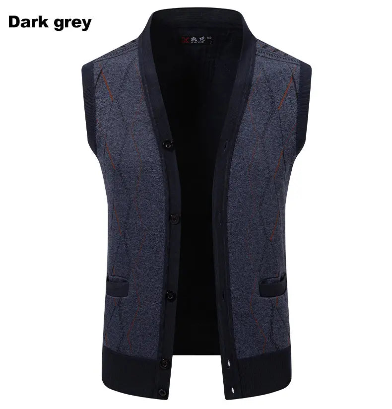 CN Strick Weste Slim Fit - Größe M Polyester Knopfverschluss