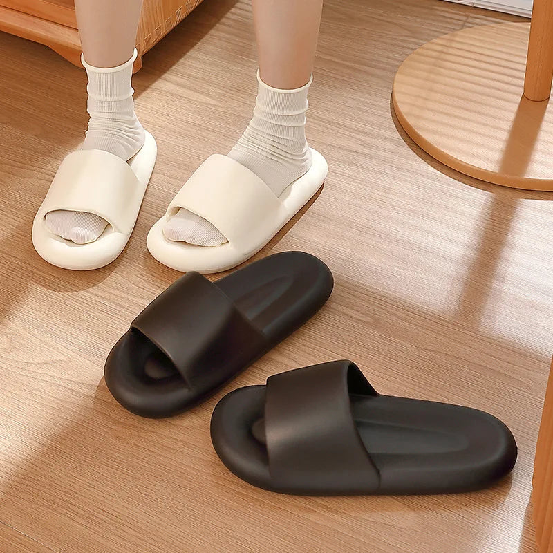 New Soft EVA Slippers Couples Home Slipper Outdoor Beach Summer Sandals Bath Men Flip Flops Non-Slip Women Thick Sole Shoes