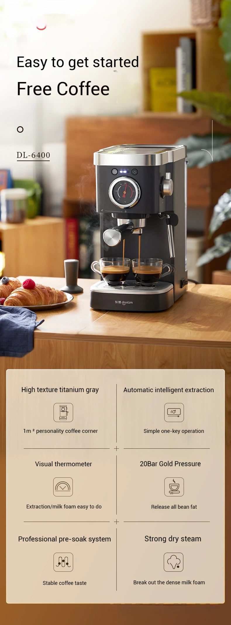 Italienische Kaffeemaschine 2025: 20Bar Espresso-Automat - Premium Barista Collection