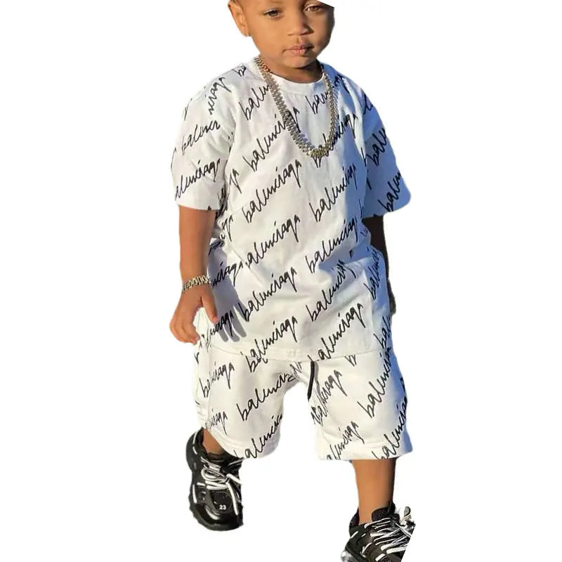 cutyome 1-6Years Baby Boy Clothes Summer Short Sleeve T-shirt Shorts Pants 2pcs/sets Toddler Kids Boys Casual Clothing Suits Loose 2023 Jungen-Set