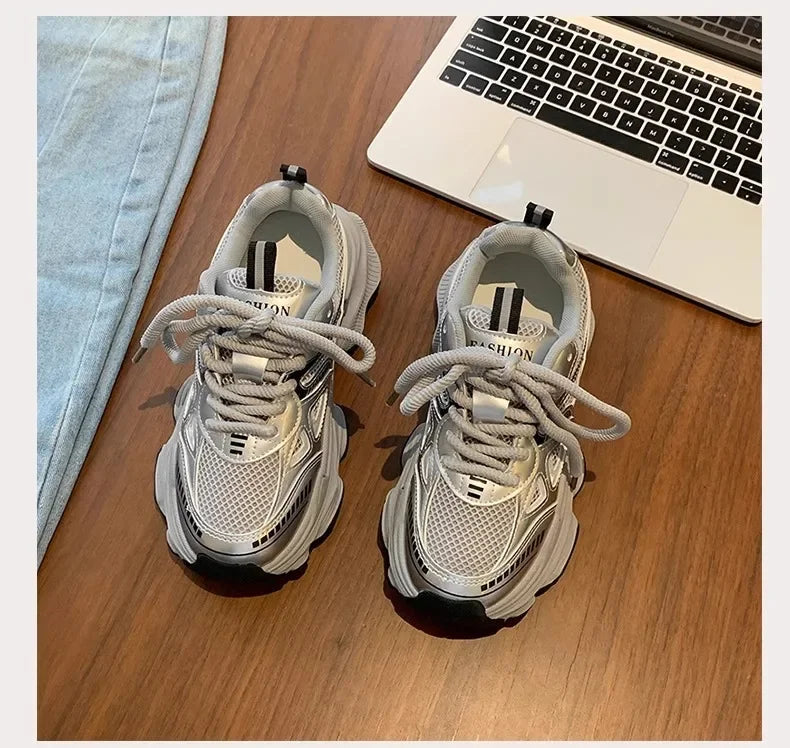 Fashion Platform Sneakers for Women Casual Non Slip Thick Sole Sports Shoes Woman Comfortable Casual Sports Shoes Zapatos Mujer