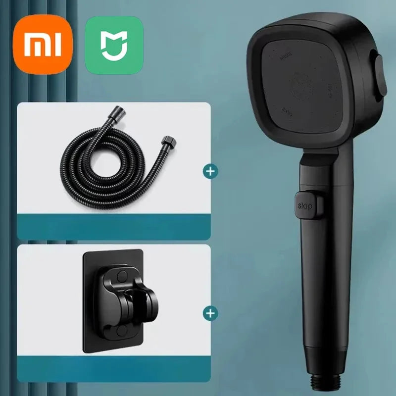 Xiaomi 3-modes Shower Booster Showerhead Powerful Booster Adjustable Shower Head Bathroom Water Head Rain Home Shower Set