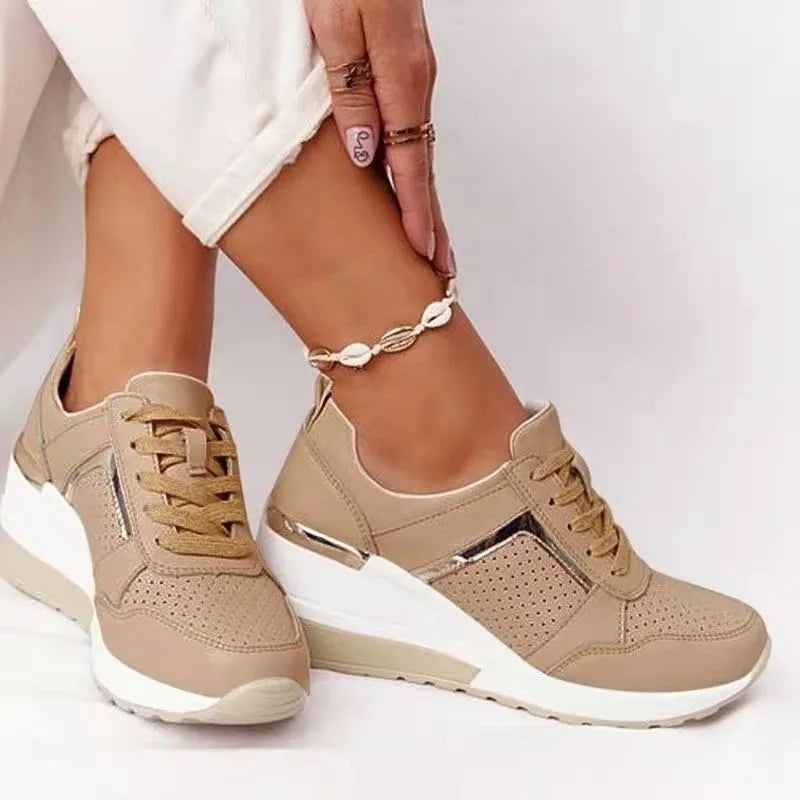 ZX12176 Plateausneaker Mit Reißverschluss - Gummi 3cm