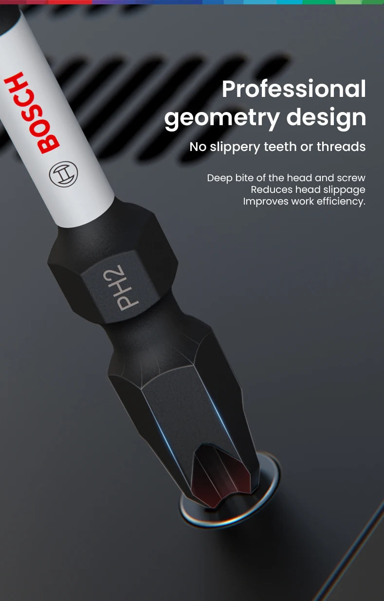 Bosch Resistant Impact Bits for Screwdriver Drill Accessories S2 Steel Metal Drills Bit Set for Bosch GDR/GDX Series Power Tools