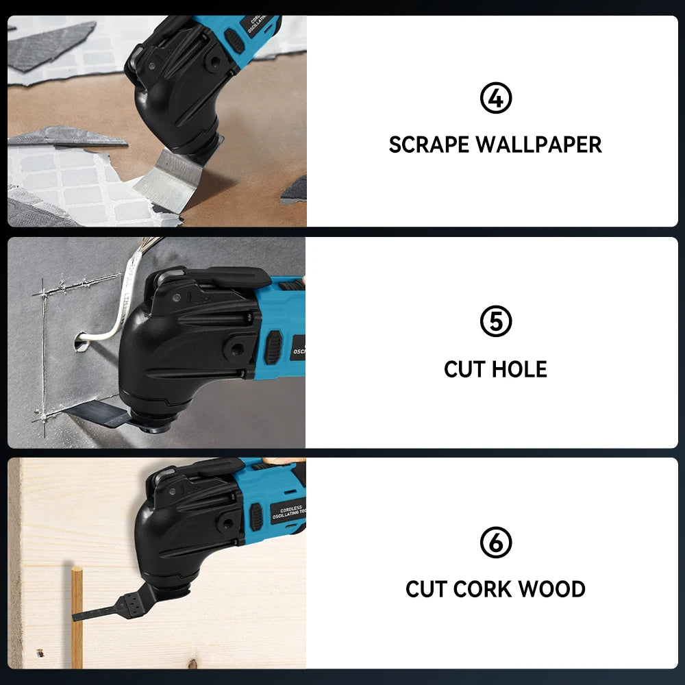 Multifunktionswerkzeug 2025: 6-Gang Brushless Oscillating - Electric Saw Cutting Polishing Makita 18V Collection