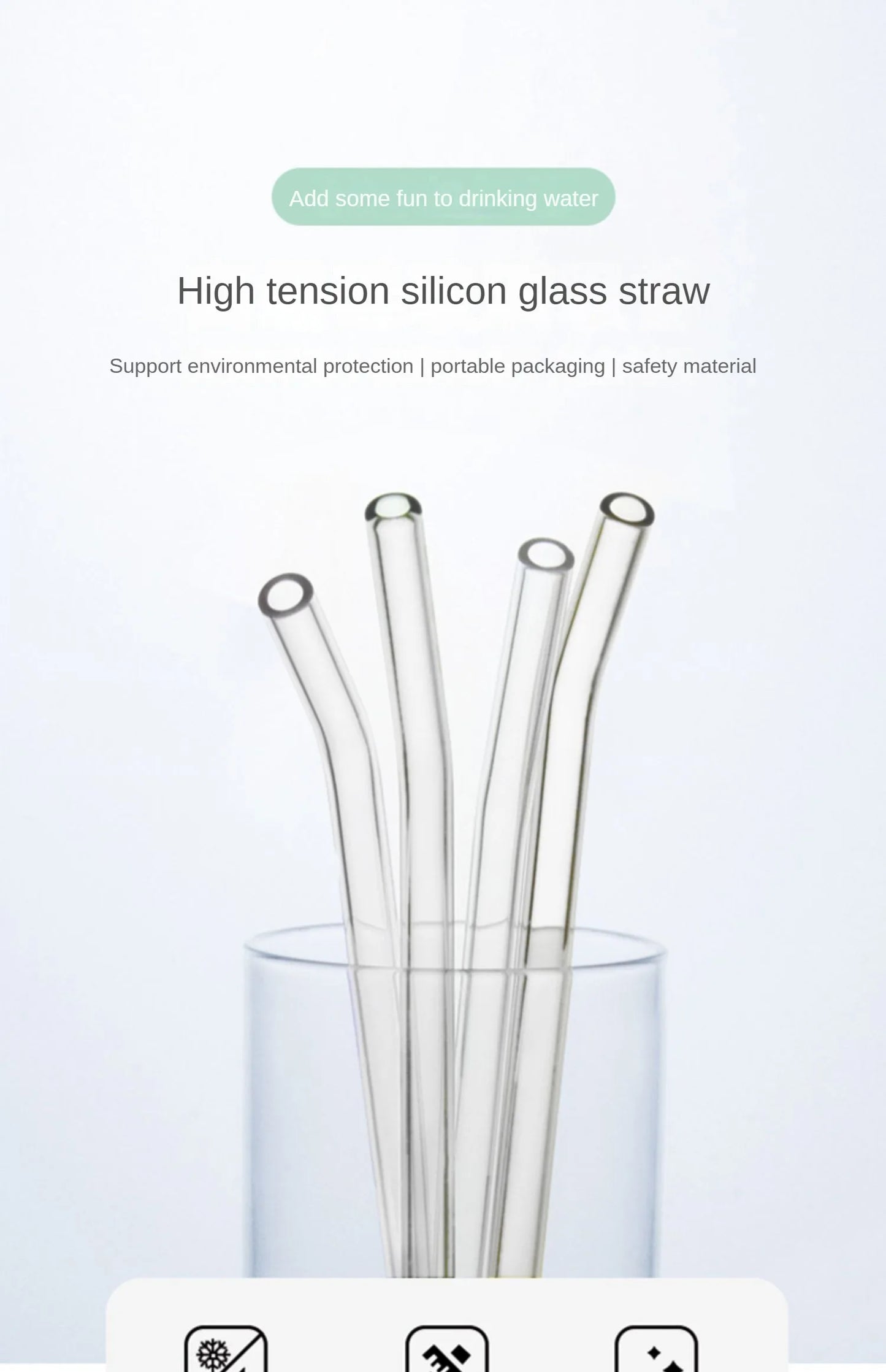 Other Glasstrohhalme Hitzebeständig - 5er Set 21 Cm