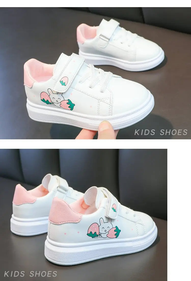 Mädchen Schüler Casual Flache Schuhe 2025 - Kinder Frühling Herbst - Weiße Sport Laufschuhe Sneaker 3-16 Jahre