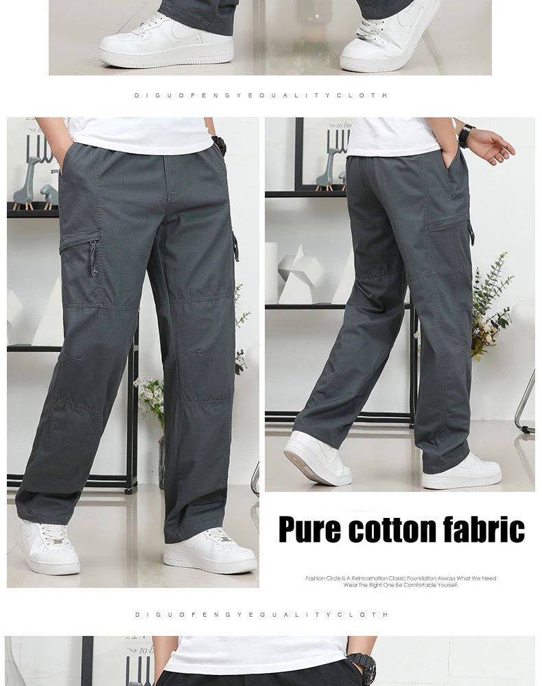 IPPOLICH Lose Passform Hosen Jugend Arbeitskleidung Hosen Neue Cargo Hosen Herren Lose Gerade Übergroß Kleidung Herren Casual Straße Hosen