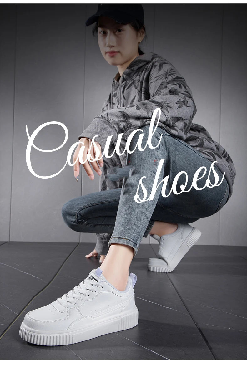 Women Casual Shoes Fashion Breathable Walking Flat Shoes Sneakers White Female Footwear Sports Running Outdoor Walking Shoe