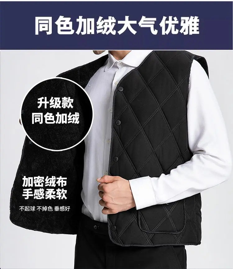 AlpenFit Slim Warme Daunenweste - Baumwolle, Vlies Gr. M-L