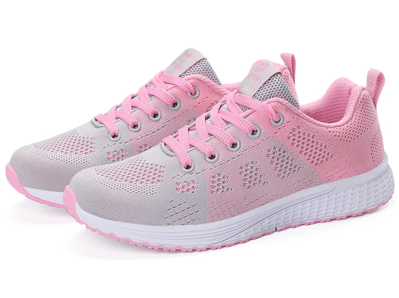 Women Casual Sneakers Fashion Breathable Mesh Flat Shoes Women's Outdoor Comfortable Non-slip Walking Shoes Tenis Feminino