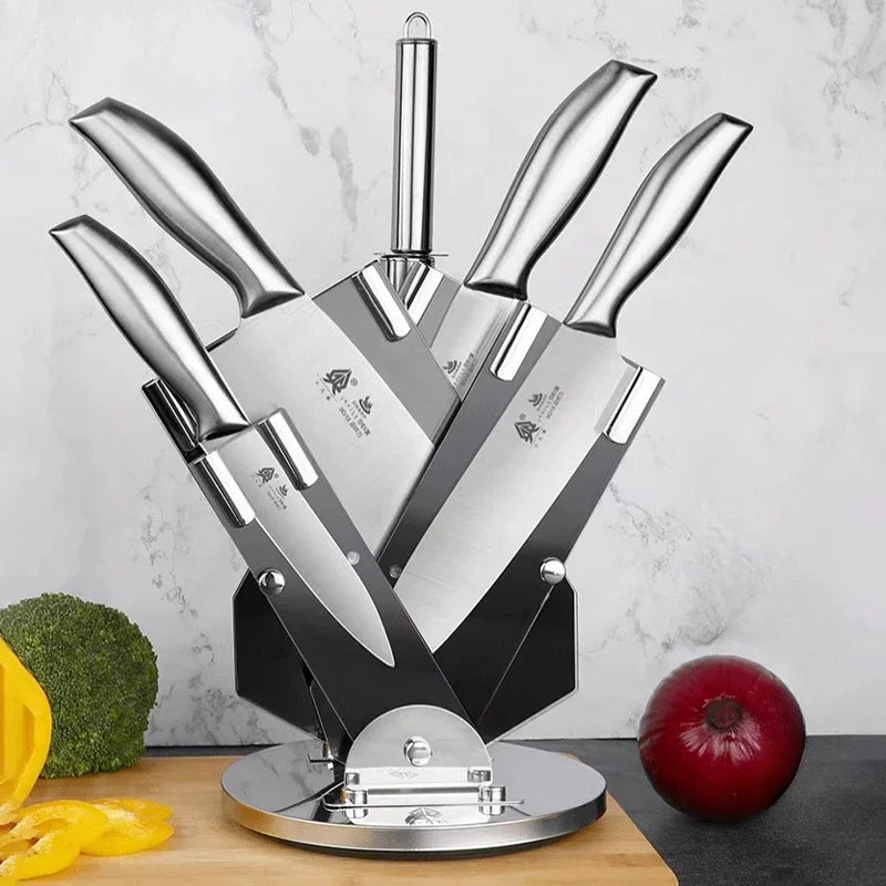 Alle Stahl Messer Set 2025 - Küche Home Professionell Chef Messer - Messer mit Spatel Löffel Koch Werkzeug Kombination Küchen Zubehör