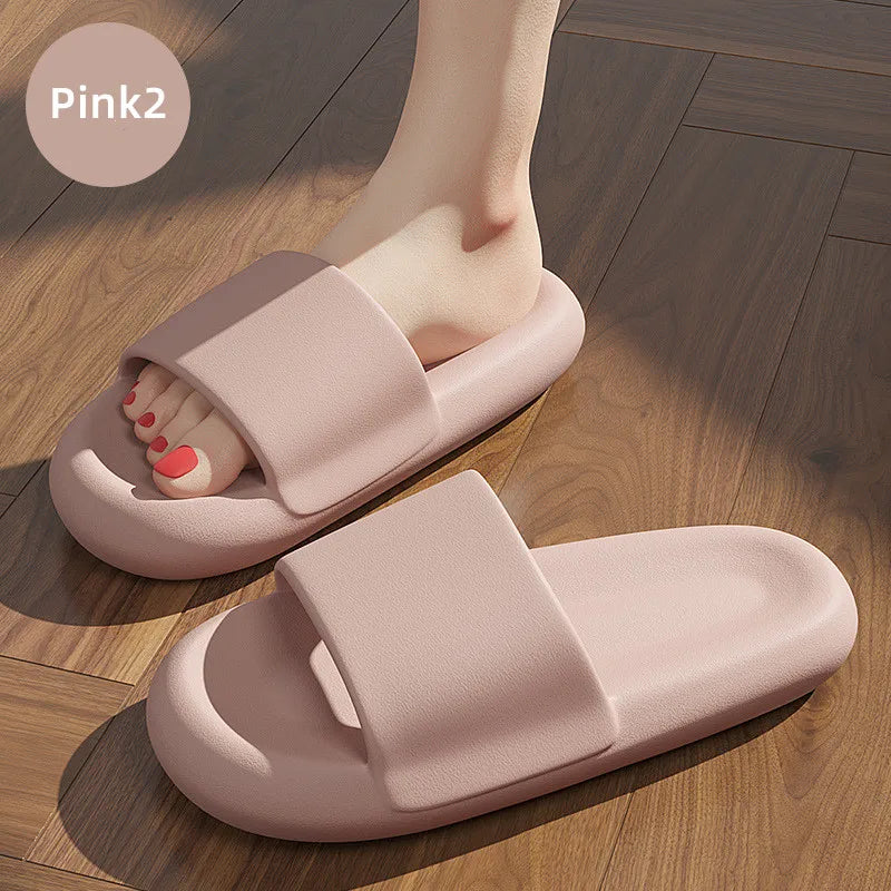 New Soft EVA Slippers Couples Home Slipper Outdoor Beach Summer Sandals Bath Men Flip Flops Non-Slip Women Thick Sole Shoes