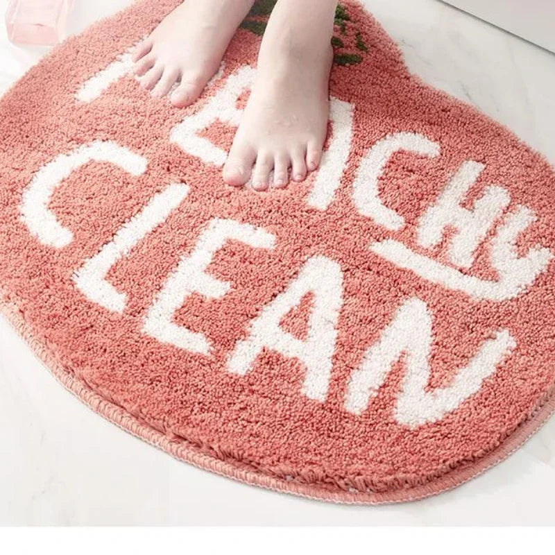 Creativity Doormat Cartoon Fruit Carpet Flocking Non-slip Bath Mat Lemon Peach Home Land Pad Bedroom Toilet Doorway Floor Mat