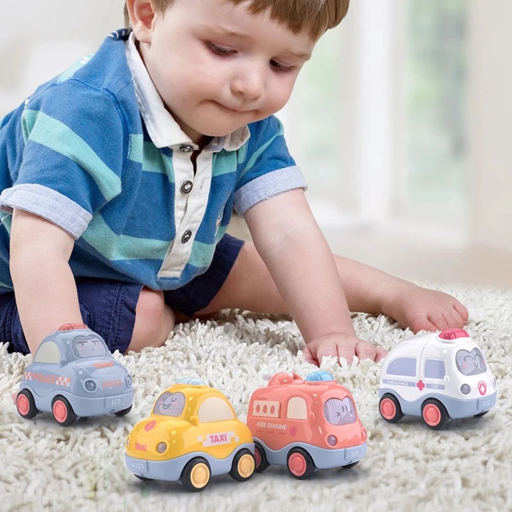 Baby Spielzeug Autos Für Jungen Kinder Elektrische Feuerwehr Taxi Fahrzeug Spielzeug Plastik Rückzieh Autos Kinder 2 Bis 4 Jahre Pädagogisch Spiel