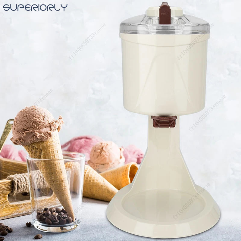 Eismaschine 2025: 1L Ice Cream Machine Manual Automatic Desktop Simple Operation Large Capacity Mini Soft Collection