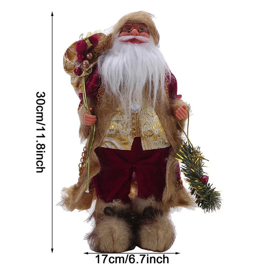 Hedahlia Santa Claus Puppe - Größe 30 cm, Kunststoff, Fenster-Ornament