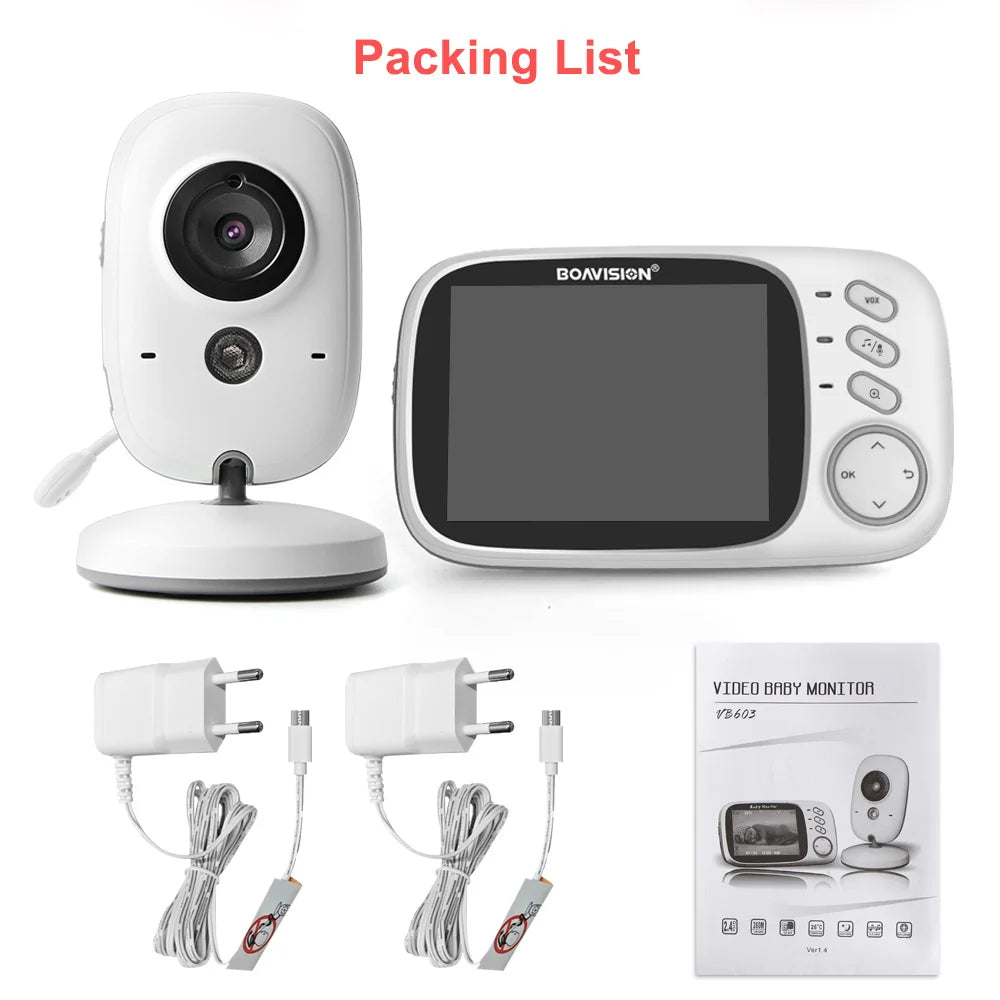 VB603 Video Baby Monitor 2.4G Drahtlos Mit 3.2 Zoll LCD 2 Weg Audio Sprechen Nachtsicht Überwachung Sicherheit Kamera Babysitter