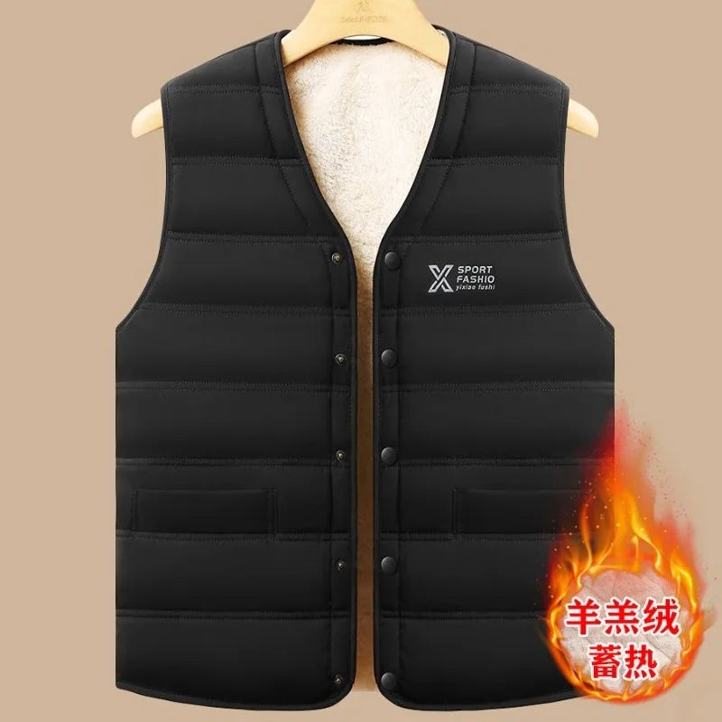 Winter Männer Warme Weste - Futter Polyester, Vlies, L