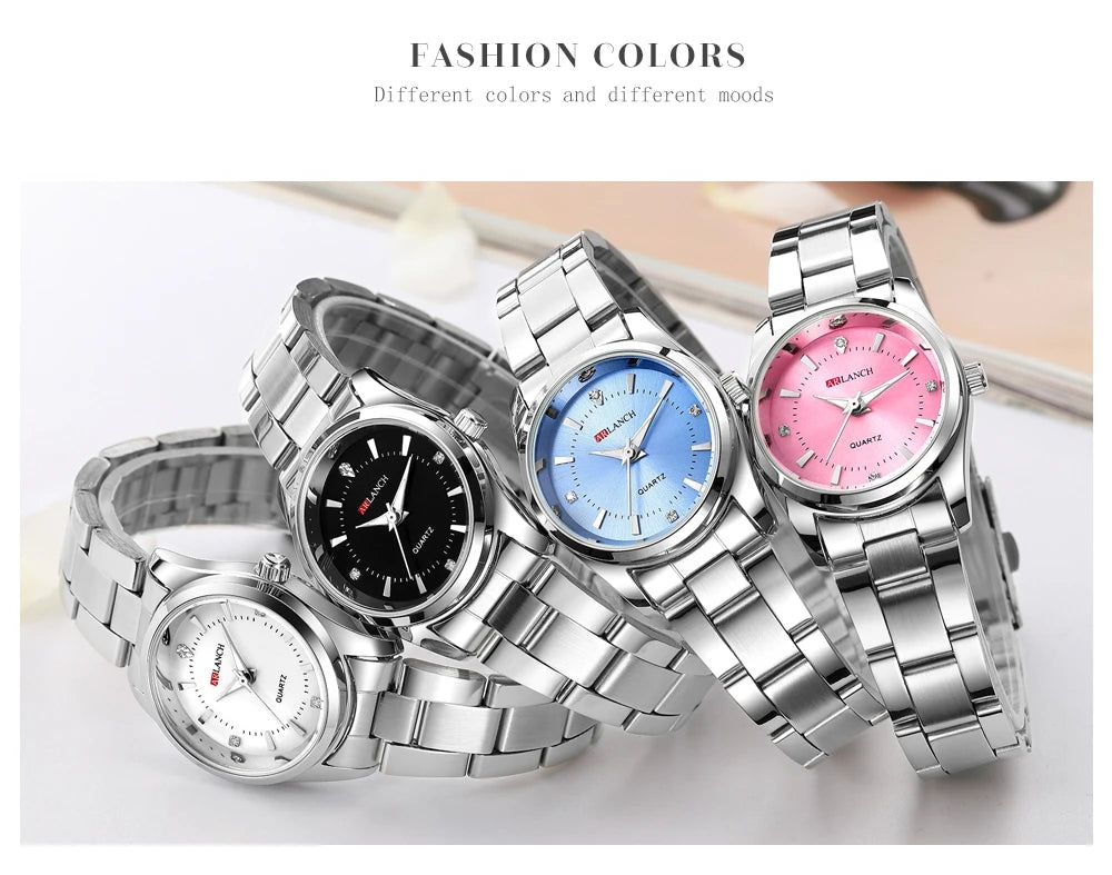 Damen-Uhr 2025: VA VA VOOM Luxury Women's Watch 29mm Fashionable Stainless Steel - Rhinestone Pink Minimalist Girl Clock Outdoor Travel Women Wrist Watches Collection