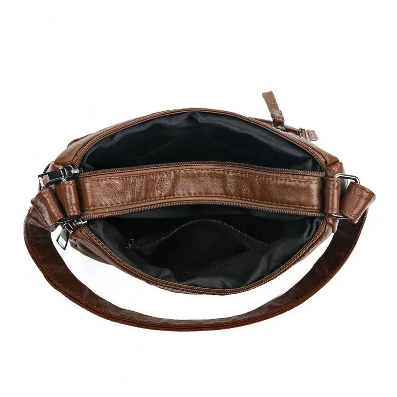 New Arrival Crossbody Shoulder Bag Soft Washed Leather Women's Mini Bag Versatile Handbag