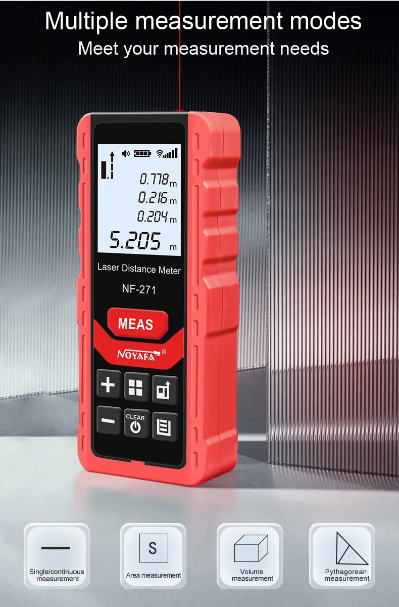 NOYAFA NF-271 Laser-Entfernungsmesser 80M Bandmaß Range Finder Messgerät Tools Digital-Maßstab Test-Tool