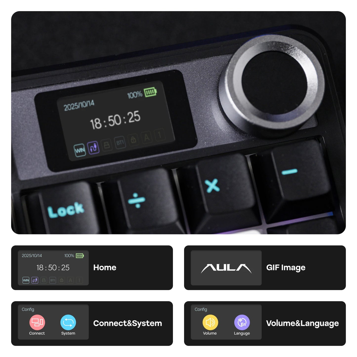 Tastatură de gaming 2025: EPOMAKER X AULA F108 PRO, dimensiune completă, 100% ANSI, cu configurație - înlocuire la cald, cu fir/2.4GHz/Bluetooth, colecție de iluminare de fundal RGB