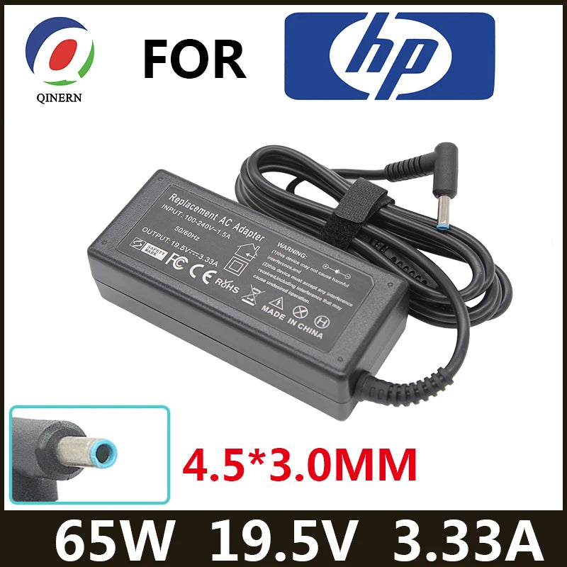 Laptop-Netzteil 2025: 19.5V 3.33A 65W 4.5*3.0mm Laptop Charger Adapter - HP Envy 17-j010us Pavilion 15-j000 Chromebook 11 G4 G5 EE 14 G3 246 G4 248 Collection