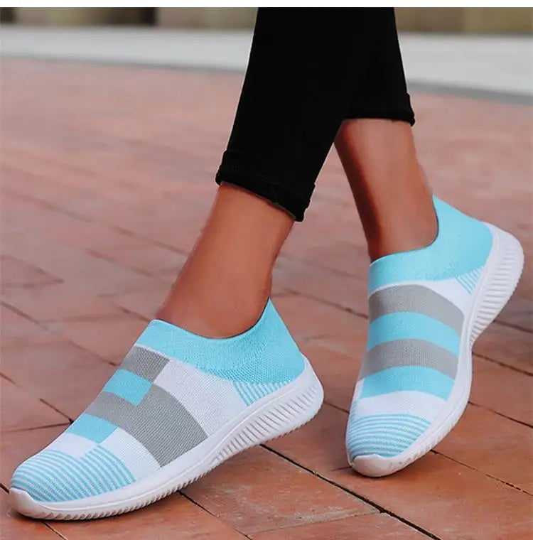 Sneaker Woman Fashion Flat Ladies Shoes Breathable Womens Sneakers Slip On Sock Shoes Trainers Zapatos De Mujer Women's Sneakers