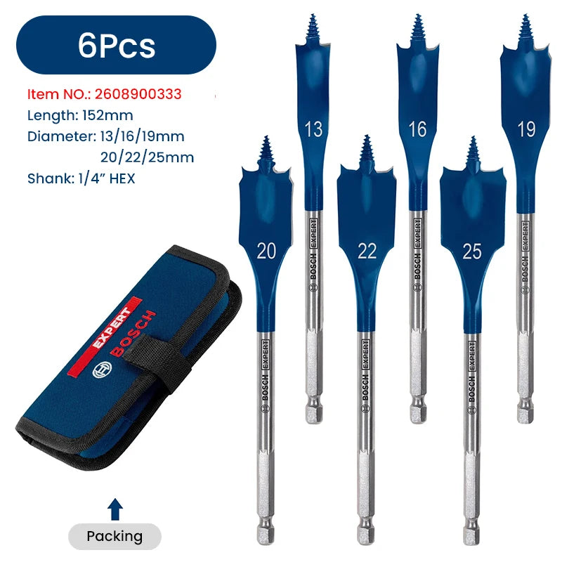 Bosch Expert Drill Bits Wood Drilling Self-tapping Thread 1/4 "HEX Shank Power Tool Accessories for Electric Screwdriver