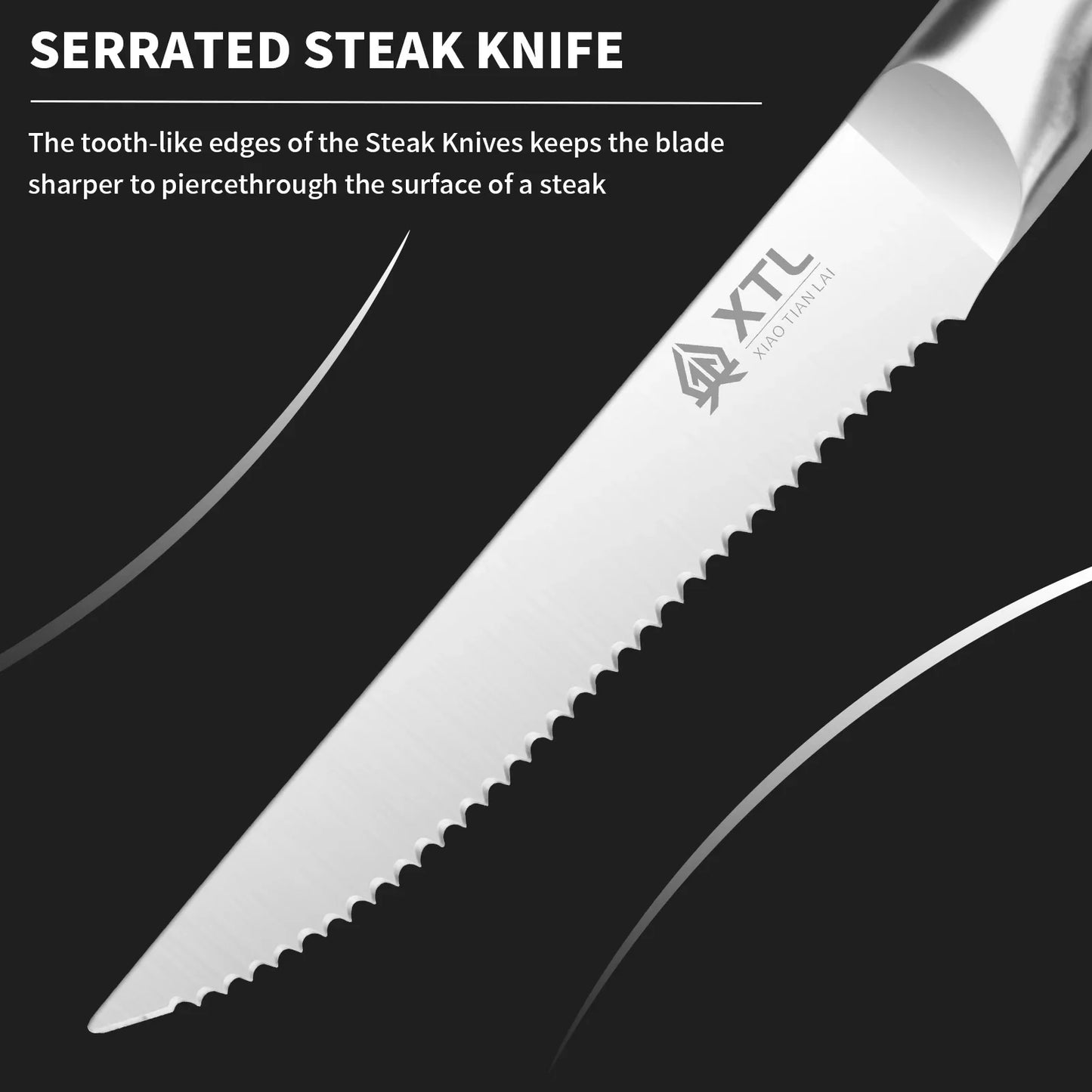 Seiko Steakmesser Set Scharfe Klinge - 4/6/8 Stück 20cm