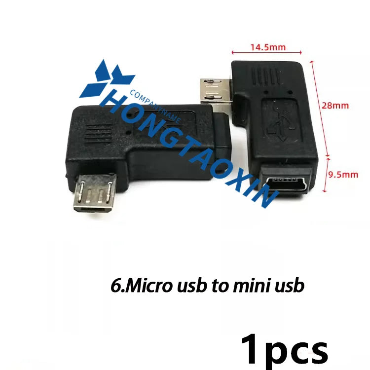 USB-Adapter 2025 - 90° Winkel Mini USB zu Micro USB Back to School Tech Zubehör