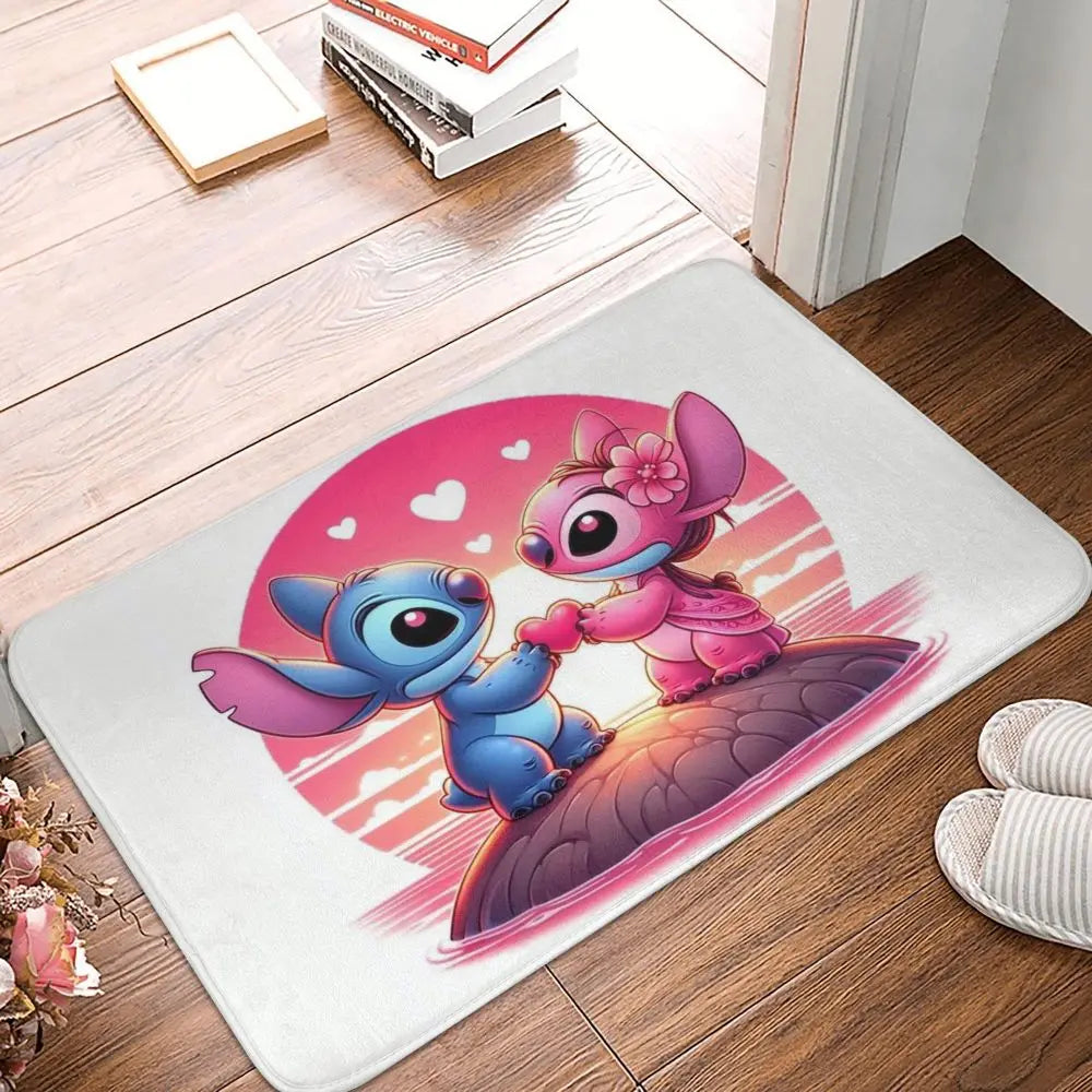 Custom Cartoon Stitch Floor Door Kitchen Bathroom Mat Anti-Slip Outdoor Doormat Bedroom Balcony Entrance Rug Carpet Footpad