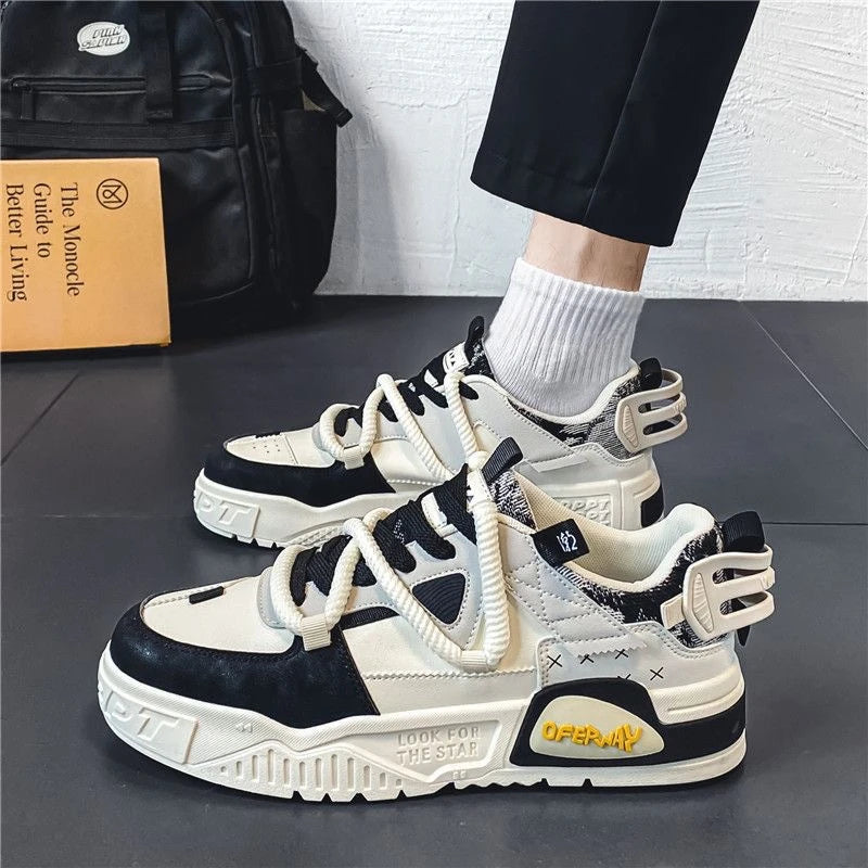 New Shoes for Men Sneakers Breathable Casual Fashionable Skateboard Shoes Male Low Top Platform Vulcanized Shoes Tenis Masculino