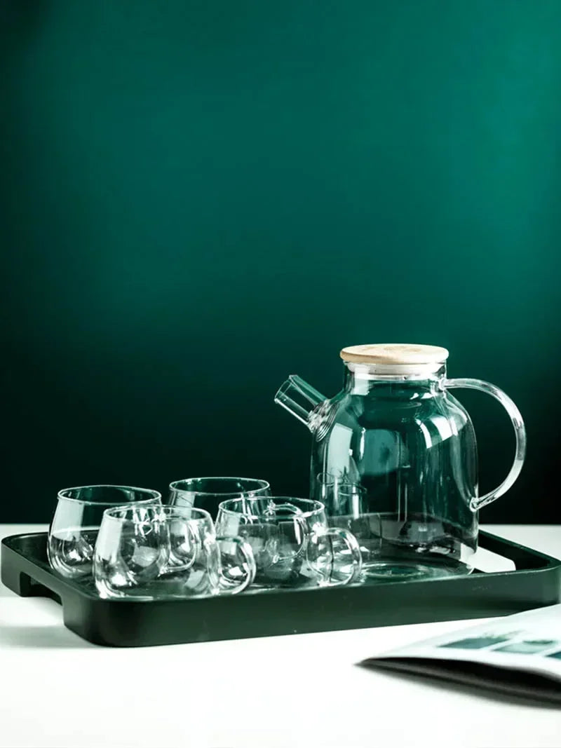 Borosil Teekanne Hitzebeständig - 1,8L Glas Transparent18cm