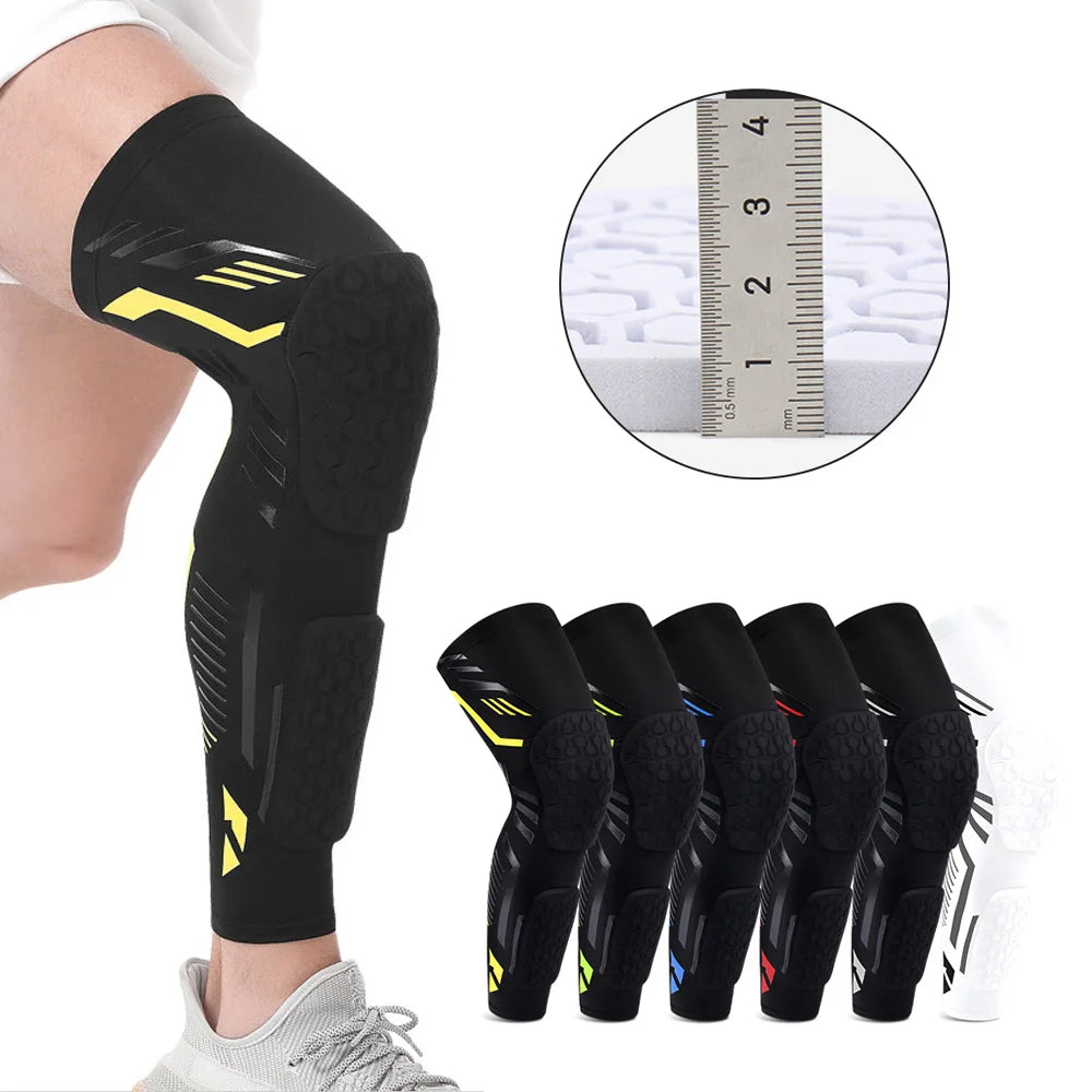 Anti-Kollision Gepolstert Knie Kompression 2025 - Lang Bein Ärmel Sports Basketball Football - Volleyball Knie Pads Schienbein Support