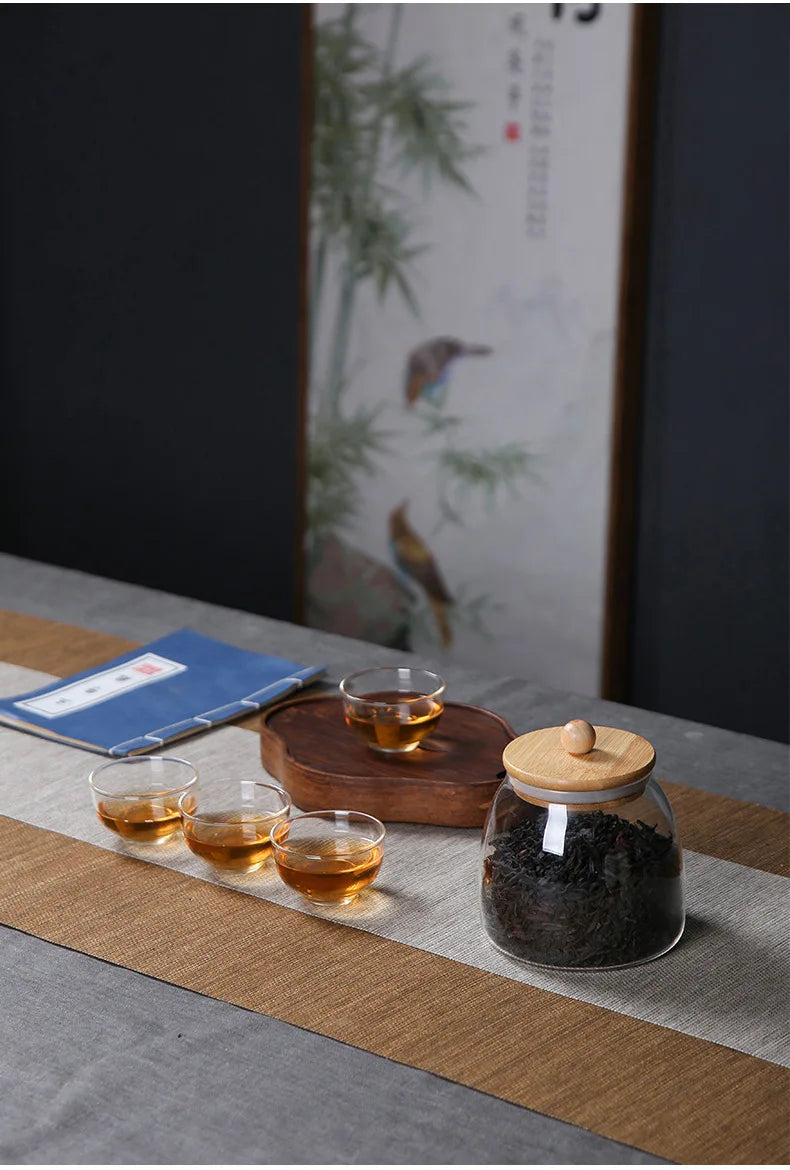 Spherical Glass Food Storage Container with Cork Lids Large Capacity Sealed Glass Bottles Pot Jar for Kitchen Organizer tools