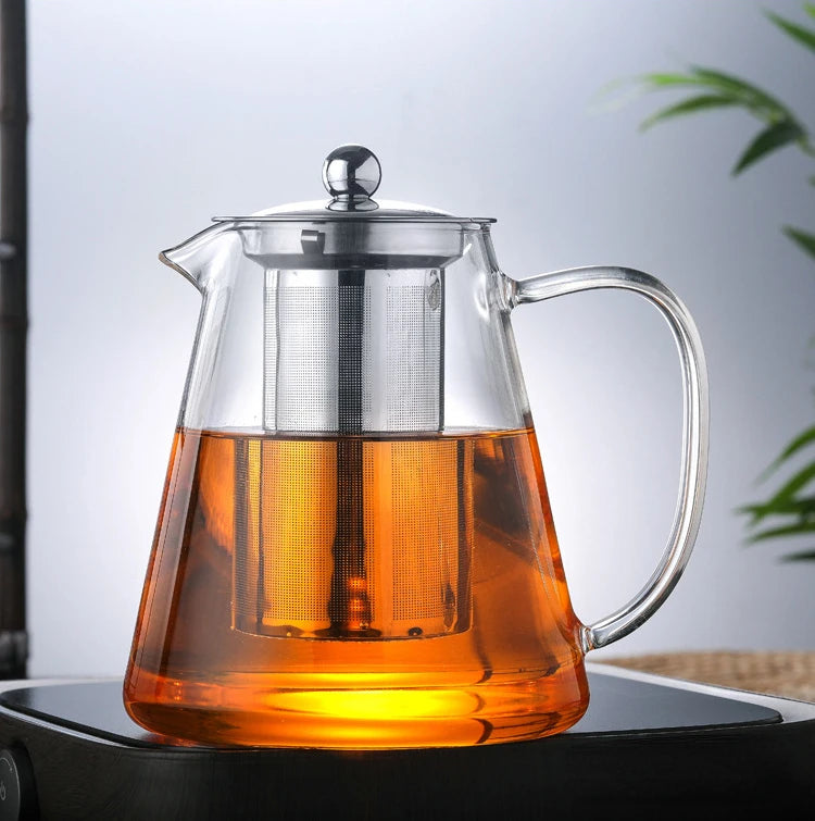 JUNBOPRO Teekanne Hitzebeständig - 850ml Borosilikat Glas
