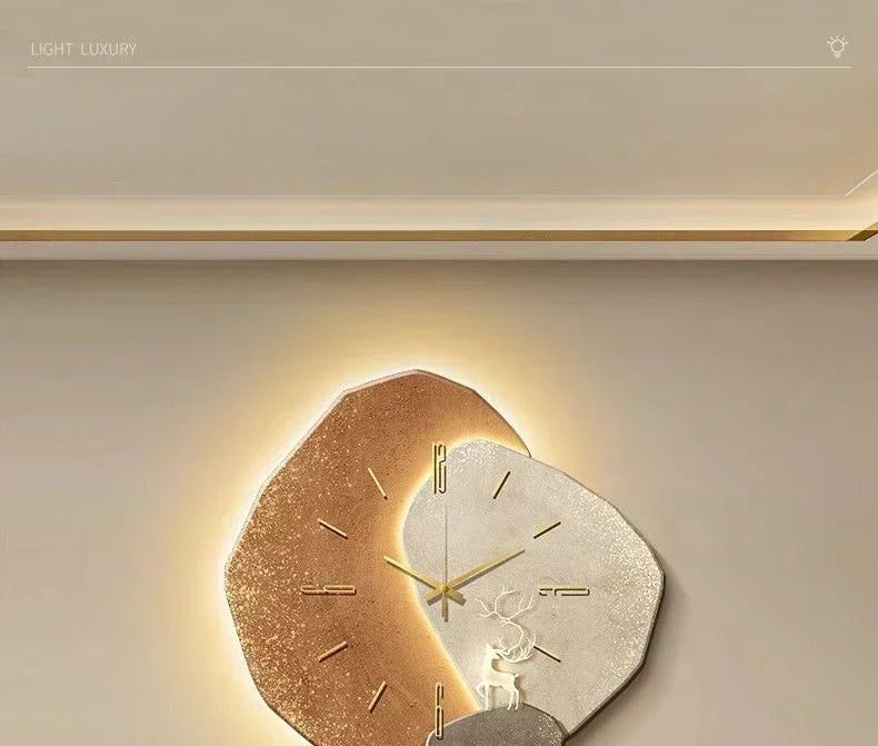 Modern Clock with Light Design Clock Minimalism Wall Clocks Stylish Large Living RoomMechanism Silent Decoration for Bedroom