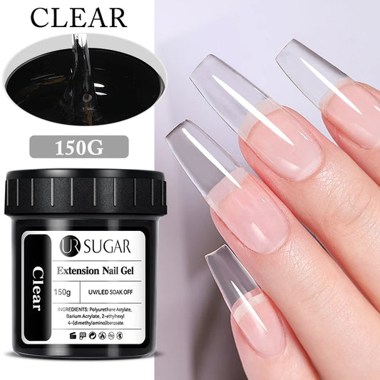 UR SUGAR 150g Transparent Nagel Extension Gel Gelee Weiß Licht Rosa Acryl Französisch Nagel Kunst UV LED Gel Semi Permanent Maniküre