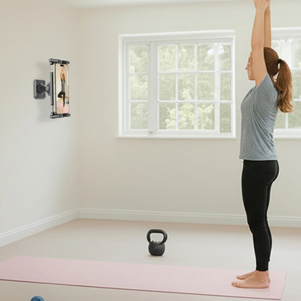 Suport tabletă de perete OUTMIX, flexibil la 360° - 4–13 inci, metalic