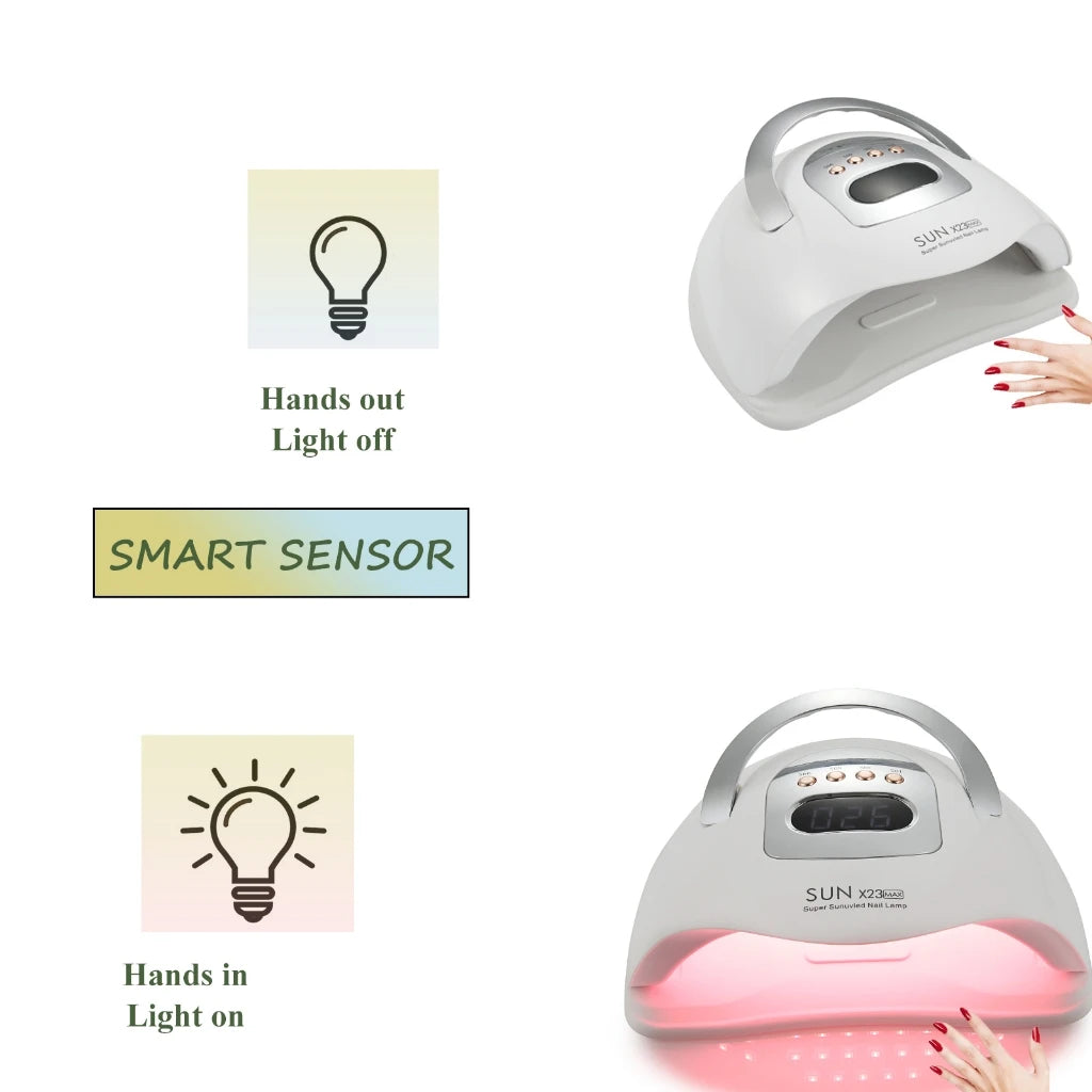 SUN X23Max Nagel Lampe 81LEDs Schnell Trocken UV Licht Für Gel Nägel UV Lampe Für Maniküre Lampe Intelligent Politur Nagel Trockner