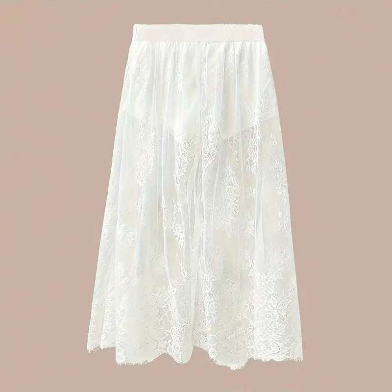 Eleganza Noir Spitzenkleid Gothic - Maxi Spitze S Bis XL