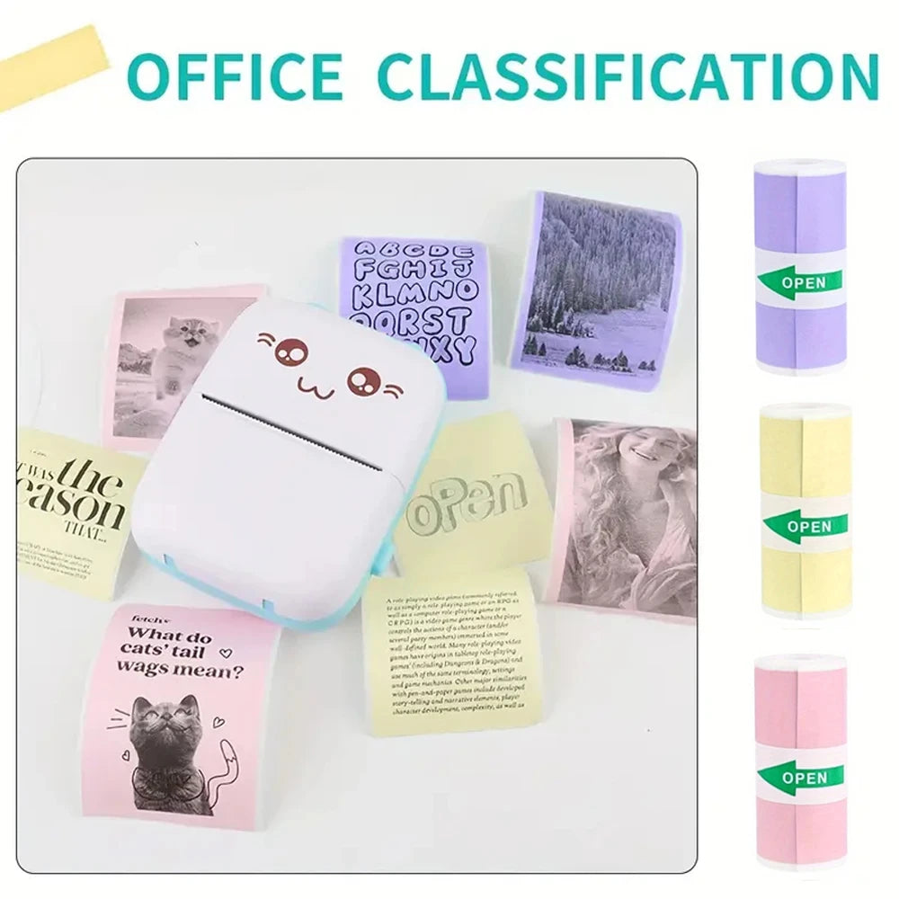 Thermopapier 2025: 3 Rolls of Mini Printer Paper Thermal Paper Printable Stickers for Pocket Thermal Printers Collection