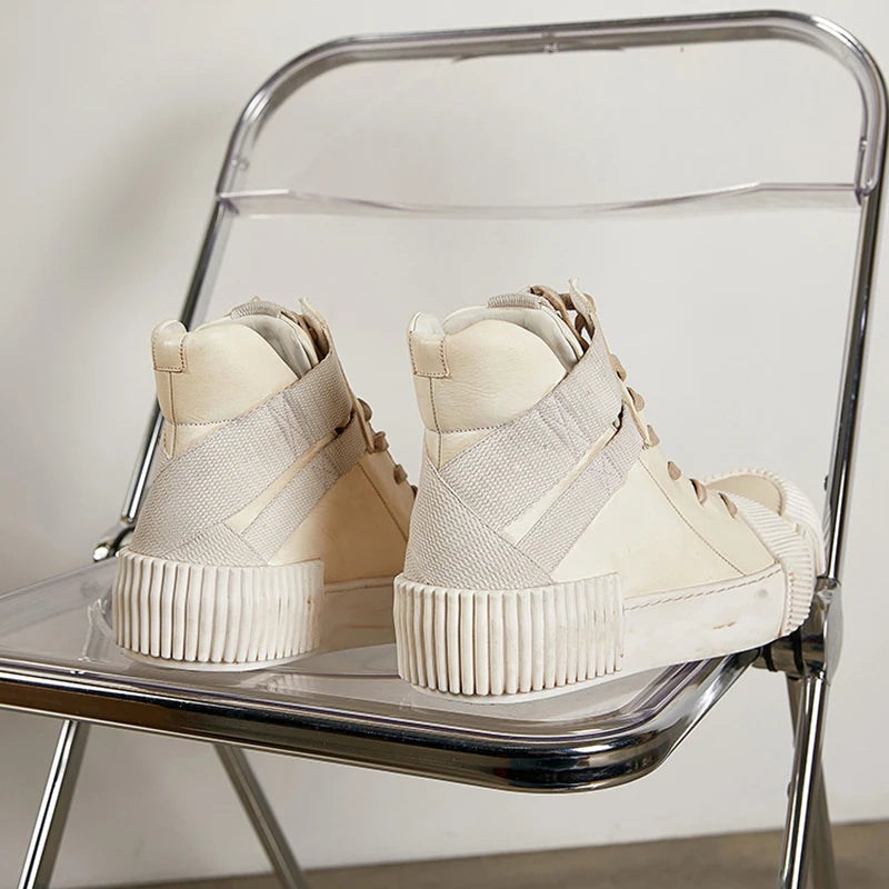 Ghete Black Street Original Design Goodyear Patchwork - Parte superioară din piele, talpă din cauciuc, mărimi 40–46