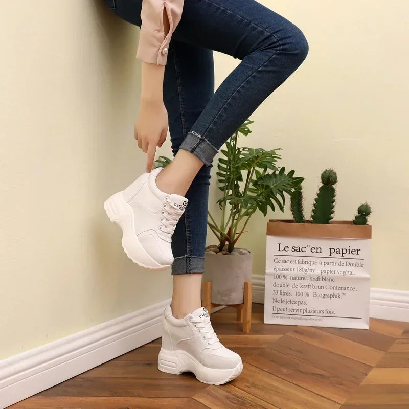 WGZNYN 187 Plateau Sneaker Atmungsaktiv - 10cm Absatz Mesh