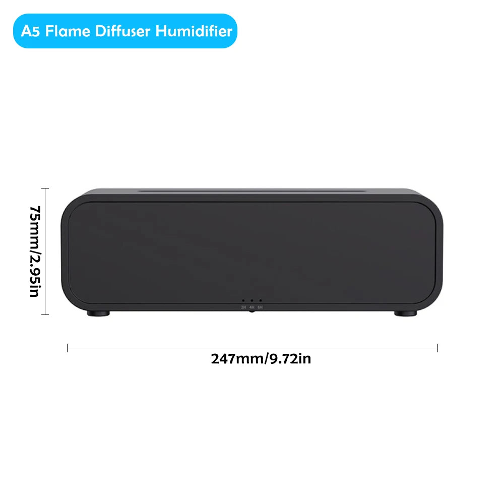 Humidifier Flame Aromatherapy Diffuser Can Add Essential Oils 7 Colours Flame Diffuser Timing Protection USB Desktop Humidifier