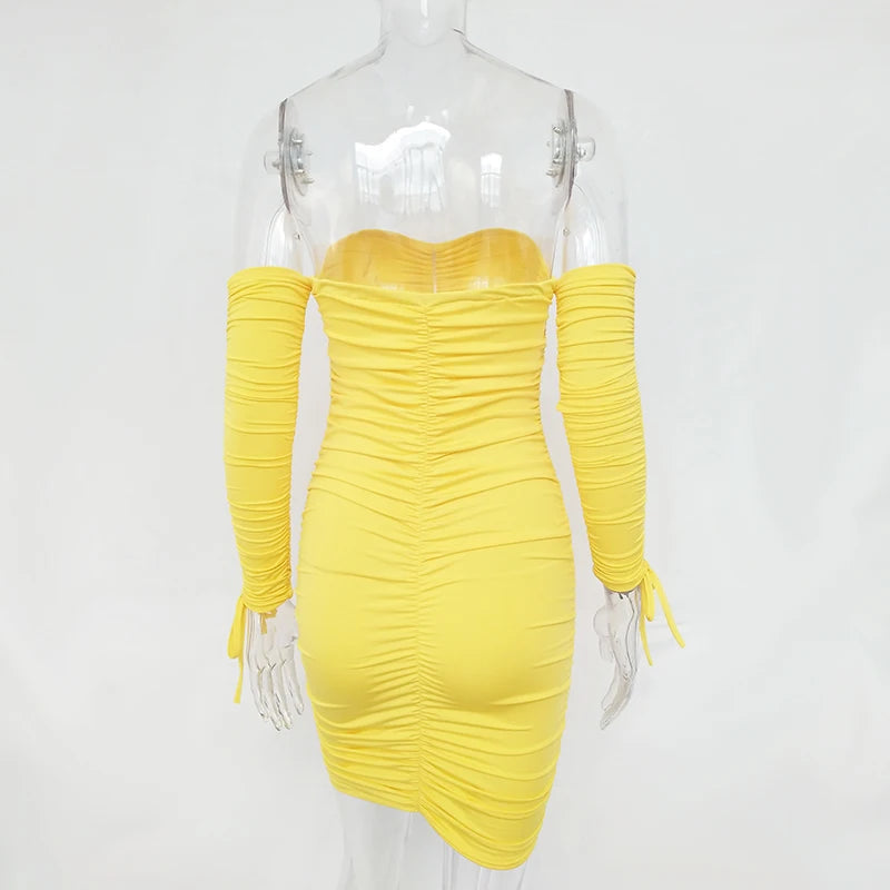 Arctic Cat Bodycon Off-Shoulder - Viskose, Elastisch, Lang